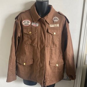 Brown collard jacket